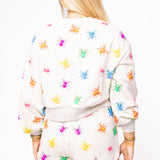 Ivory Multi Beaded Spider Short | Queen Of Sparkles