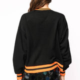 Black Halloween Pumpkin Candy Bucket Sweatshirt | Queen Of Sparkles