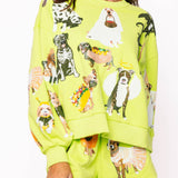 Lime Green Halloween Dogs Sweatshirt | Queen Of Sparkles