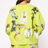 Lime Green Halloween Dogs Sweatshirt | Queen Of Sparkles