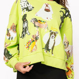 Lime Green Halloween Dogs Sweatshirt | Queen Of Sparkles