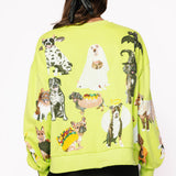 Lime Green Halloween Dogs Sweatshirt | Queen Of Sparkles