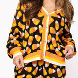 Black Pearl Candy Corn Cardigan | Queen Of Sparkles