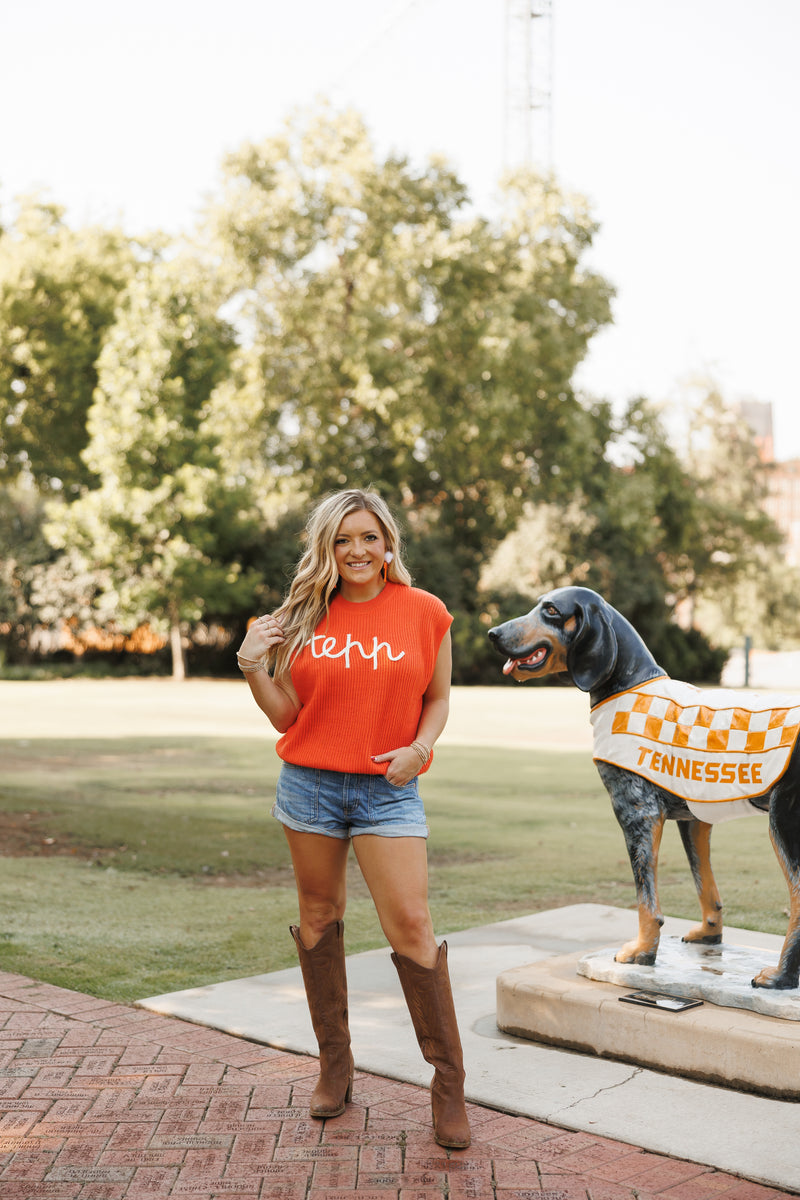TENN SWEATER VEST | ORANGE