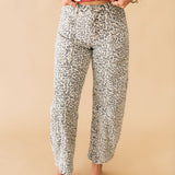 High Rise Utility Barrel Jean | Leopard