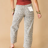 High Rise Utility Barrel Jean | Leopard