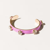 TOVA Kennedy Cuff in Fairy Dust Lavendelle worn on wrist – lavender crystal cuff from Lexi Jade's Boutique