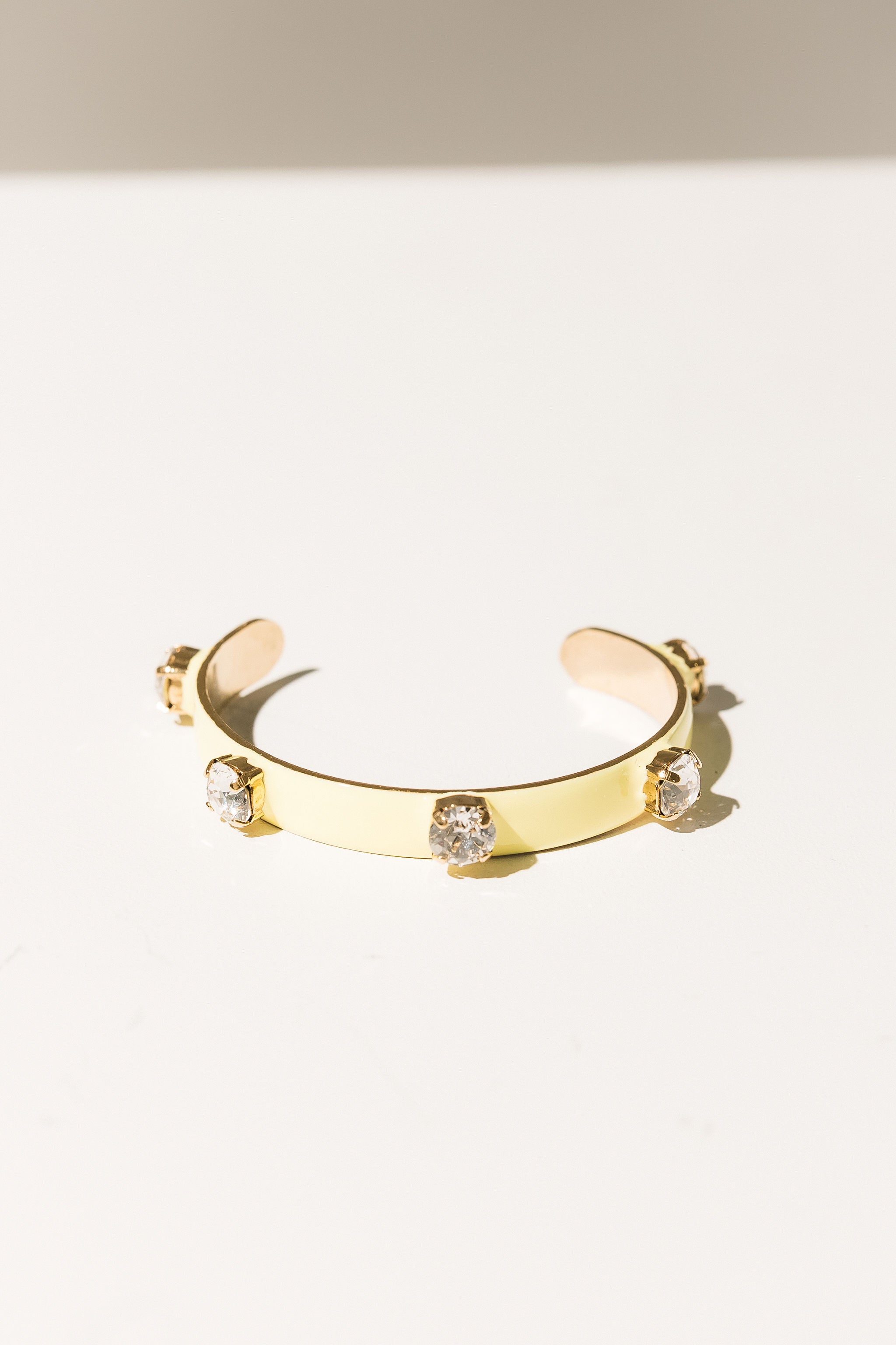 TOVA Kennedy Cuff in Fairy Dust Yelwyn worn on wrist – sparkling crystal cuff from Lexi Jade's Boutique