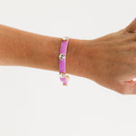 TOVA Kennedy Cuff in Fairy Dust Lavendelle – detail view of soft purple shimmer crystal bracelet