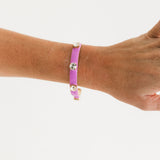 TOVA Kennedy Cuff in Fairy Dust Lavendelle – detail view of soft purple shimmer crystal bracelet