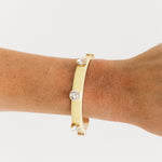TOVA Kennedy Cuff in Fairy Dust Yelwyn – detail view of shimmering crystal bracelet