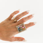 TOVA Abella Ring styled on model – colorful crystal ring from Lexi Jade's Boutique