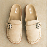 Zaina Suede Slide Mule | Sand