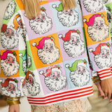 Checkered Santa Sweatshirt | Queen Of Sparkles X Lexi Jade's