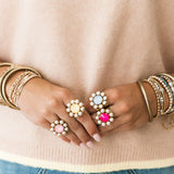 Twiggy Ring | Ultra Fuchsia & Pearls