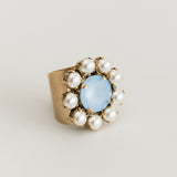 Twiggy Ring | Ultra Baby Blue & Pearls