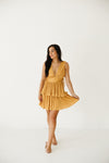 BE HERE MINI DRESS | GOLD