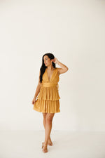 BE HERE MINI DRESS | GOLD