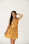 BE HERE MINI DRESS | GOLD