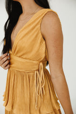BE HERE MINI DRESS | GOLD