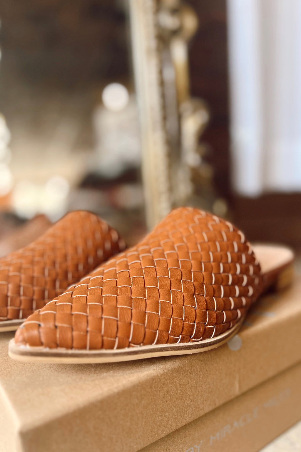 ALICE WOVEN MULE  | CAMEL