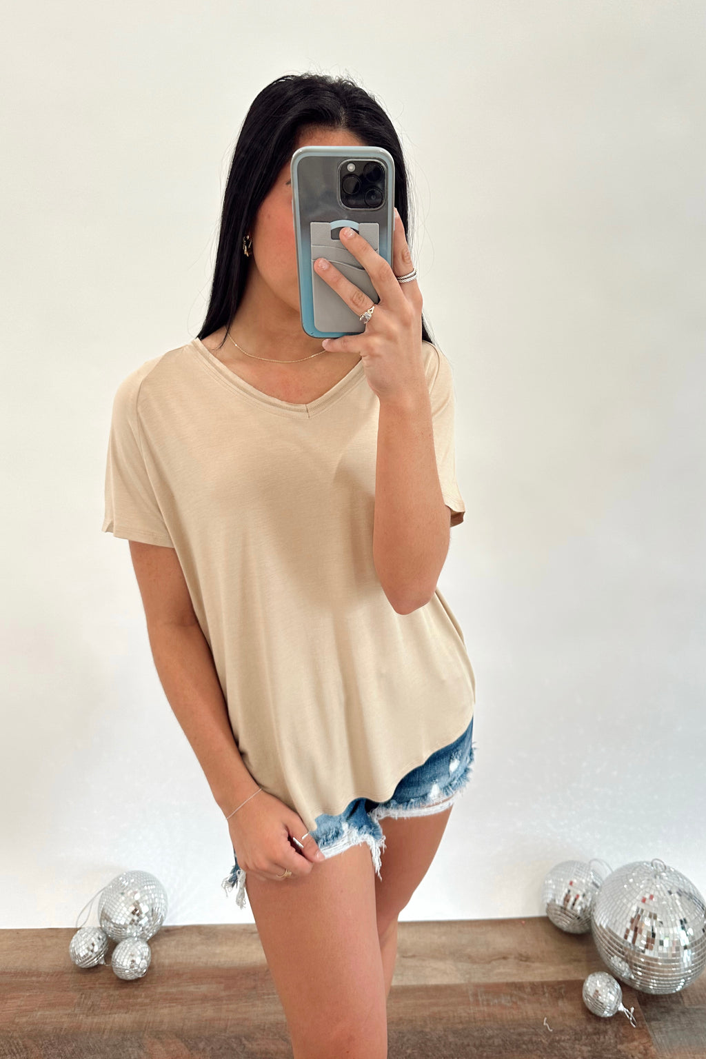 STAPLE OVERSIZED TEE | CAFFE LATTE