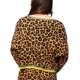 Leopard Rhinestone Knit Skirt | Queen Of Sparkles