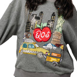 Charcoal QOS NYC City Icon Sweatshirt | Queen Of Sparkles