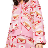 Pink Love Letters Button Up Cardigan | Queen Of Sparkles