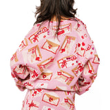 Pink Love Letters Button Up Cardigan | Queen Of Sparkles