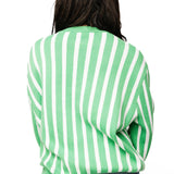 Green & White Stripe Shamrock Sweater | Queen Of Sparkles
