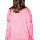 Hot Pink Rhinestone Zip Up Fleece | Queen Of Sparkles