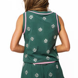 Charcoal Evergreen Rhinestone Active Tank | Queen Of Sparkles