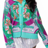 Multi Mahjong Button Up Cardigan | Queen Of Sparkles