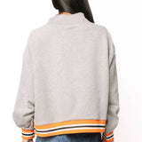 Licensed Tennessee Grey Gingham Mascot Mock Neck Sweatshirt | Queen Of Sparkles
