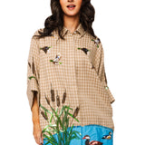 Plaid Ducks In A Pond Button Up Dress | Queen Of Sparkles