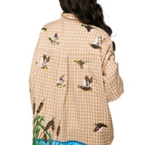Plaid Ducks In A Pond Button Up Dress | Queen Of Sparkles