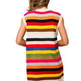 Multi Striped QOS Card Logo Knit Tank Dress | Queen Of Sparkles