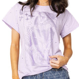 Lavender Jewel QOS Card Logo Tee | Queen Of Sparkles