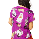 Purple Halloween Dogs In Costumes Tee | Queen Of Sparkles
