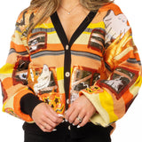 Multi Spooky Windows Cardigan | Queen Of Sparkles