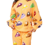 Peach Multi Pies Sweatshirt | Queen Of Sparkles