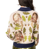 Navy Trim Turkey, Leaf & Acorn Button Up Cardigan | Queen Of Sparkles