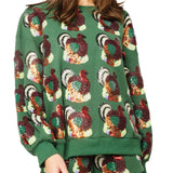 Dark Green Multi Turkey Sweatshirt | Queen Of Sparkles