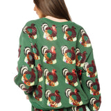 Dark Green Multi Turkey Sweatshirt | Queen Of Sparkles