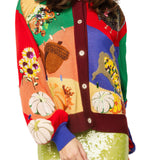 Colorblock Fall Icon Button Up Cardigan | Queen Of Sparkles