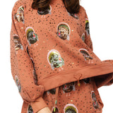 Rust Rhinestone Scattered Turkey Sweatshirt | Queen Of Sparkles