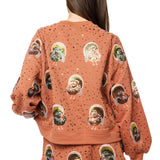 Rust Rhinestone Scattered Turkey Sweatshirt | Queen Of Sparkles