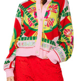 Light Pink Multi Mahjong Button Up Cardigan | Queen Of Sparkles