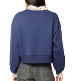 Navy Polka Dot Collar Turkey Sweatshirt | Queen Of Sparkles
